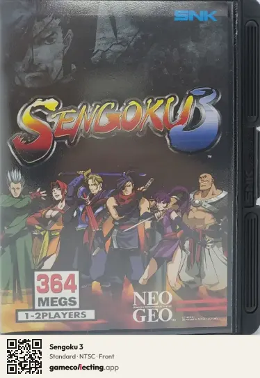 Sengoku 3 Neo Geo AES, NTSC box front