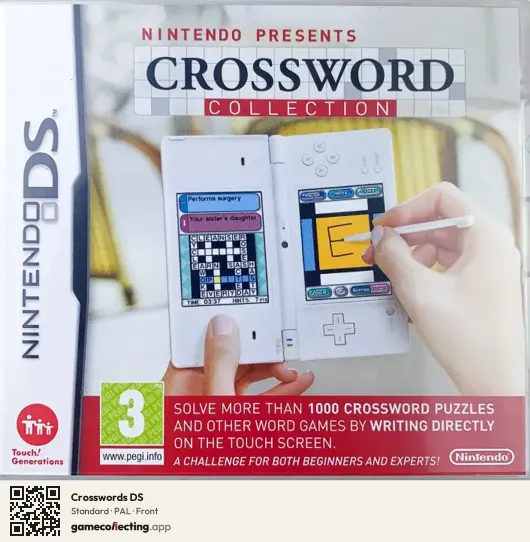 Crosswords DS Nintendo DS, PAL box front