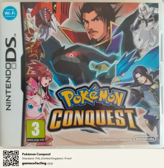 Pokémon Conquest Nintendo DS, United Kingdom box front