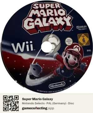 Super Mario Galaxy Nintendo Wii, PAL disc