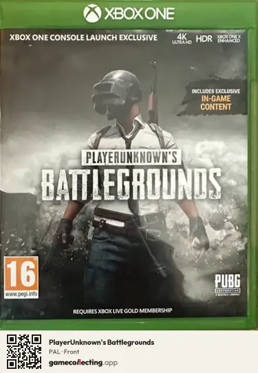 PlayerUnknown's Battlegrounds Xbox One, PAL box front