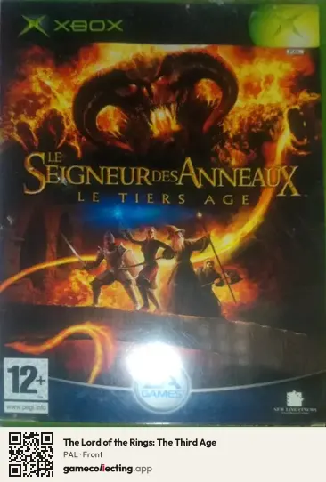 The Lord of the Rings: The Third Age Xbox, PAL box front