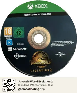 Jurassic World Evolution 2 Xbox Series X, PAL disc