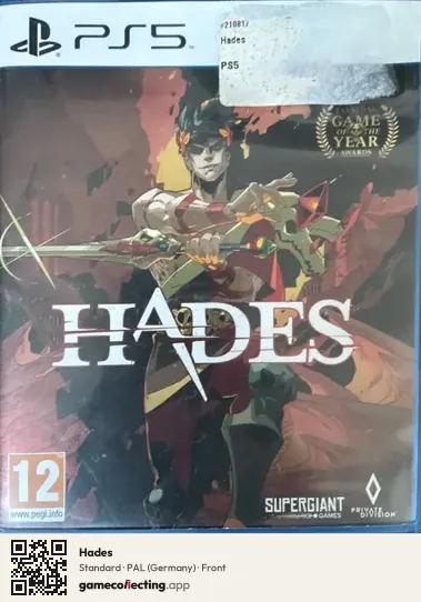 Hades PlayStation 5, Germany box front