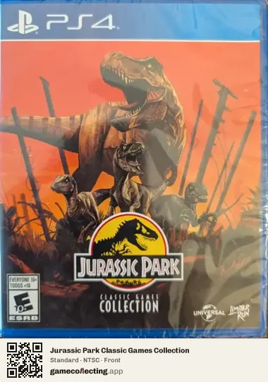 Jurassic Park Classic Games Collection PlayStation 4, NTSC box front