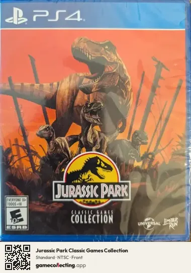 Jurassic Park Classic Games Collection PlayStation 4, NTSC box front