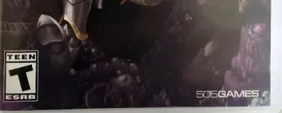 Terraria, the ESRB box on its front