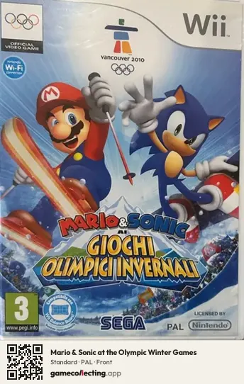 Mario & Sonic at the Olympic Winter Games Nintendo Wii, PAL box front