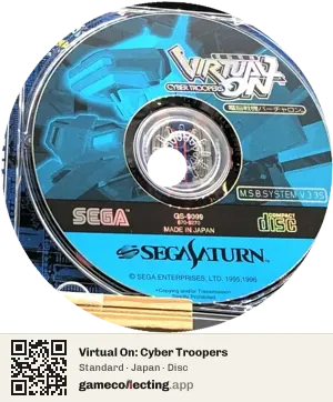Virtual On: Cyber Troopers Sega Saturn, Japan disc
