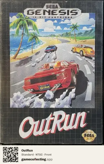 OutRun Sega Mega Drive / Genesis, NTSC box front