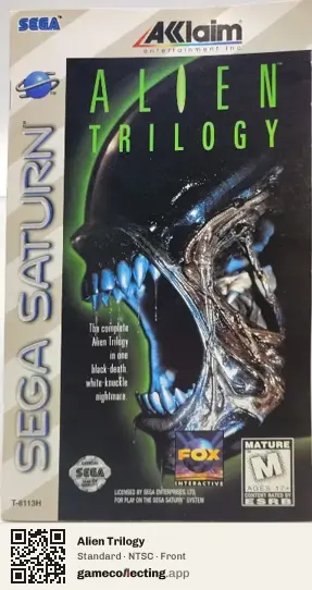Alien Trilogy Sega Saturn, NTSC box front