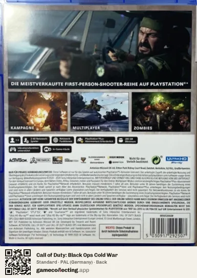 Call of Duty: Black Ops Cold War PlayStation 5, Germany box back