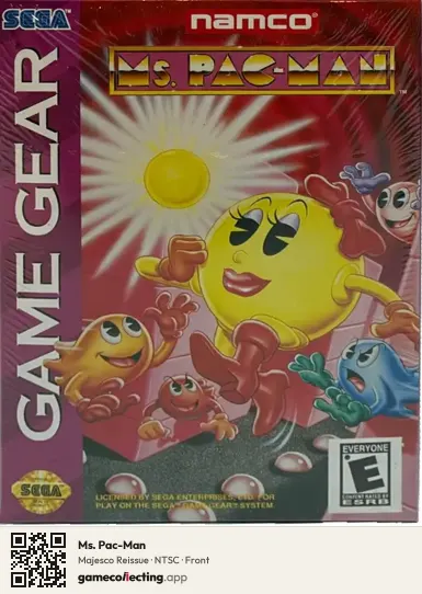 Ms. Pac-Man Sega Game Gear, NTSC box front