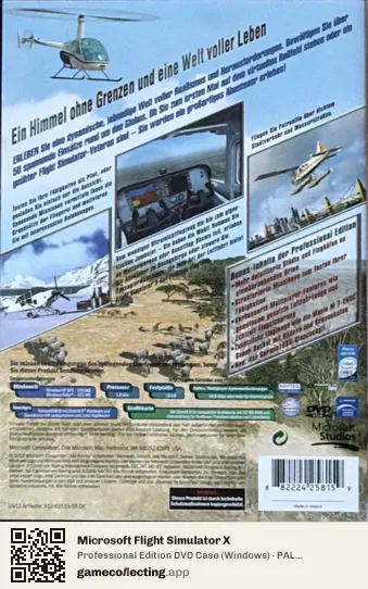 Microsoft Flight Simulator X Computer, Germany box back