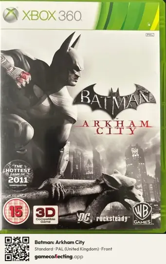 Batman: Arkham City Xbox 360, United Kingdom box front