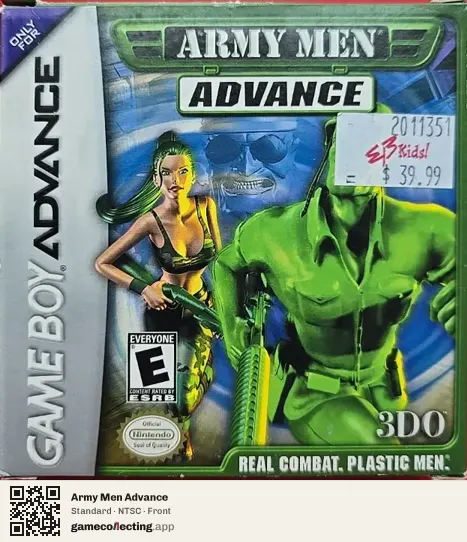 Army Men Advance Game Boy Advance, NTSC box front