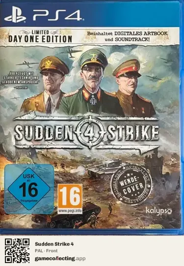 Sudden Strike 4 PlayStation 4, PAL box front
