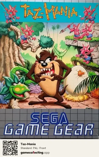 Taz-Mania Sega Game Gear, PAL box front