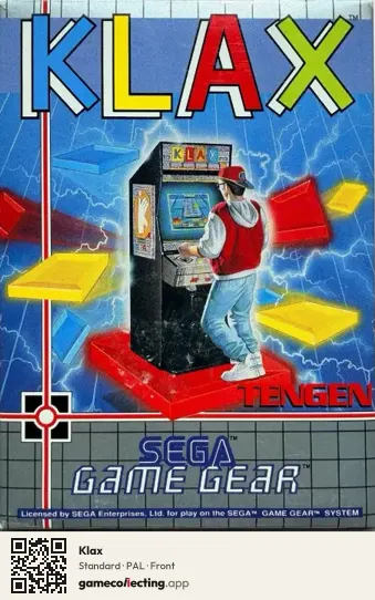 Klax Sega Game Gear, PAL box front