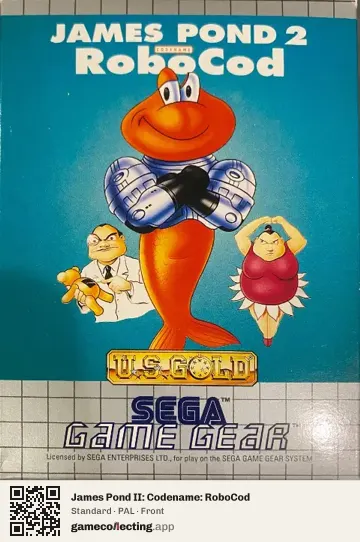 James Pond II: Codename: RoboCod Sega Game Gear, PAL box front