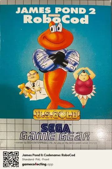 James Pond II: Codename: RoboCod Sega Game Gear, PAL box front