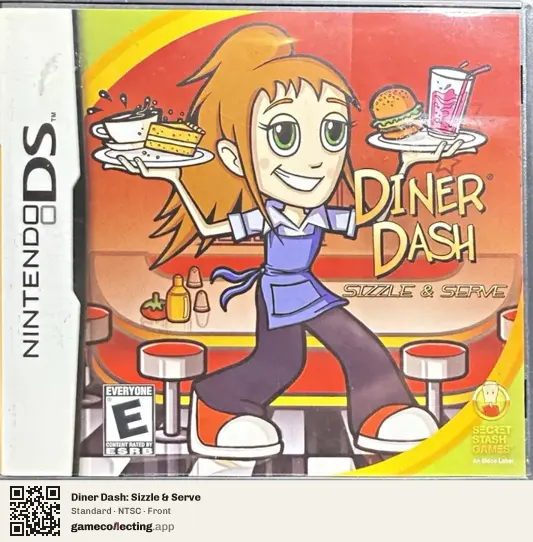 Diner Dash: Sizzle & Serve Nintendo DS, NTSC box front