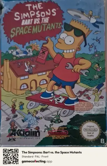 The Simpsons: Bart vs. the Space Mutants Nintendo Entertainment System, PAL box front