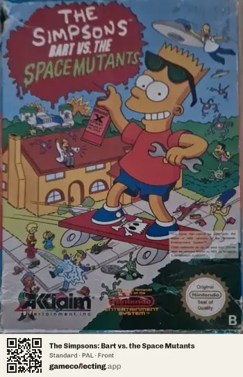 The Simpsons: Bart vs. the Space Mutants Nintendo Entertainment System, PAL box front