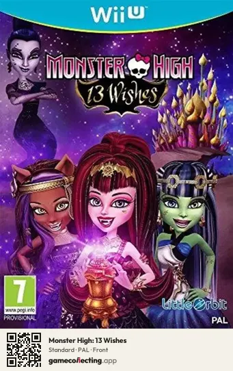 Monster High: 13 Wishes Nintendo Wii U, PAL box front