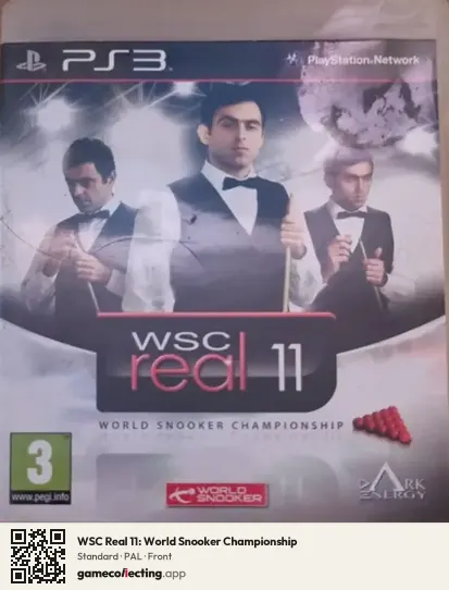 WSC Real 11: World Snooker Championship PlayStation 3, PAL box front