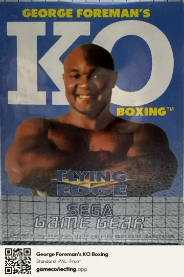 George Foreman's KO Boxing Sega Game Gear, PAL box front