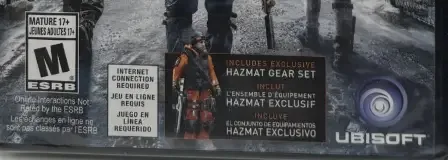 Tom Clancy's The Division, the ESRB box on its front