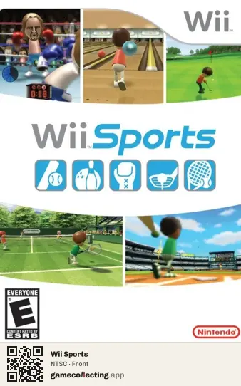 Wii Sports Nintendo Wii, NTSC box front
