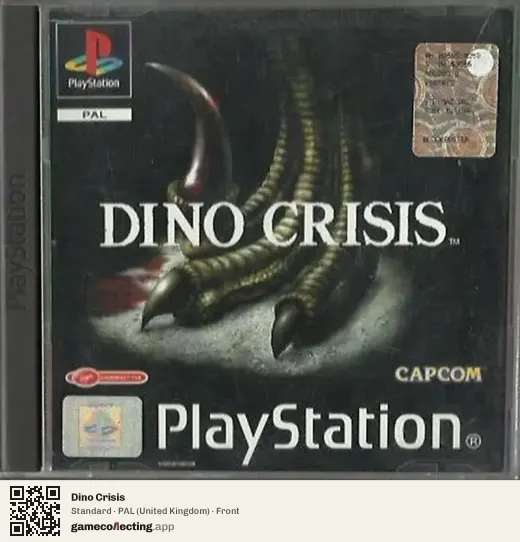 Dino Crisis PlayStation, United Kingdom box front