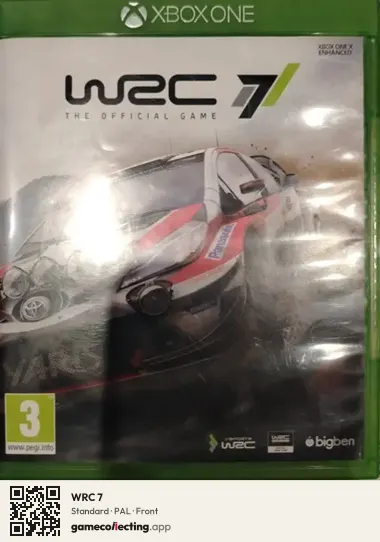 WRC 7 Xbox One, PAL box front