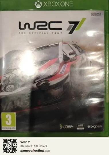 WRC 7 Xbox One, PAL box front