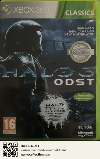 Halo 3: ODST Xbox 360, Nordic countries box front