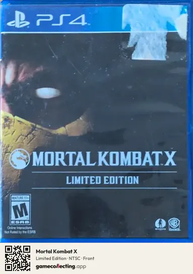 Mortal Kombat X PlayStation 4, NTSC box front