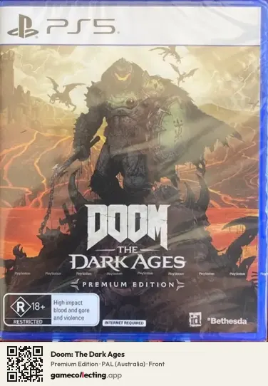 Doom: The Dark Ages PlayStation 5, Australia box front