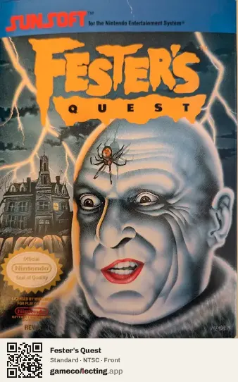 Fester's Quest Nintendo Entertainment System, NTSC box front