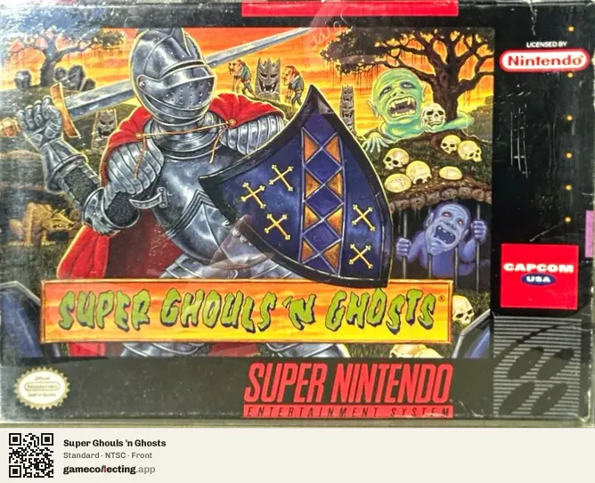 Super Ghouls 'n Ghosts Super Nintendo Entertainment System, NTSC box front
