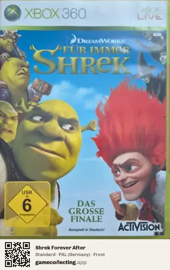 Shrek Forever After Xbox 360, Germany box front