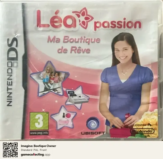Imagine: Boutique Owner Nintendo DS, PAL box front