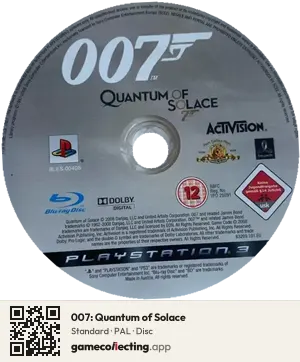 007: Quantum of Solace PlayStation 3, PAL disc