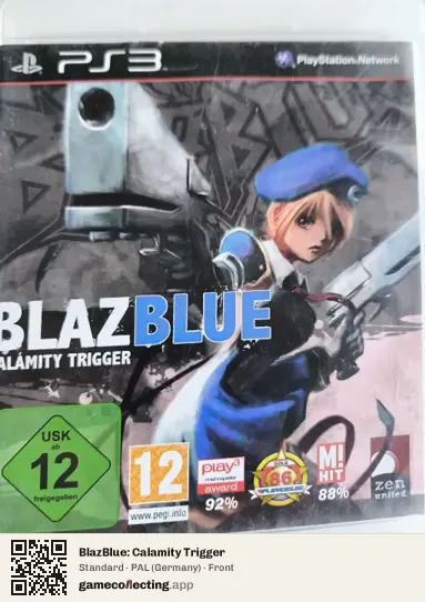 BlazBlue: Calamity Trigger PlayStation 3, Germany box front