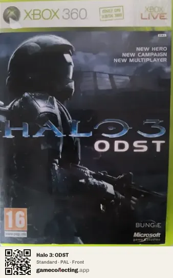 Halo 3: ODST Xbox 360, PAL box front