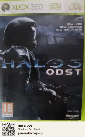 Halo 3: ODST Xbox 360, PAL box front