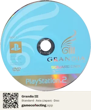 Grandia III PlayStation 2, Asia disc