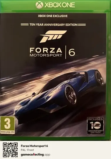 Forza Motorsport 6 Xbox One, PAL box front