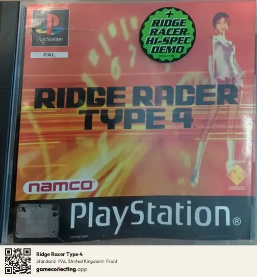 Ridge Racer Type 4 PlayStation, United Kingdom box front